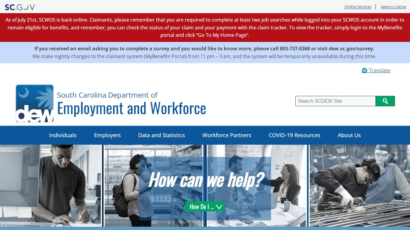 Home | SC Department of Employment and Workforce